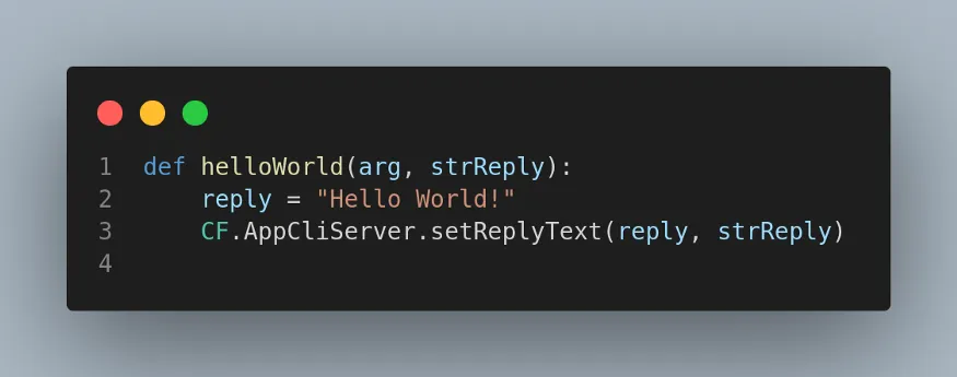 Added the function helloWorld.