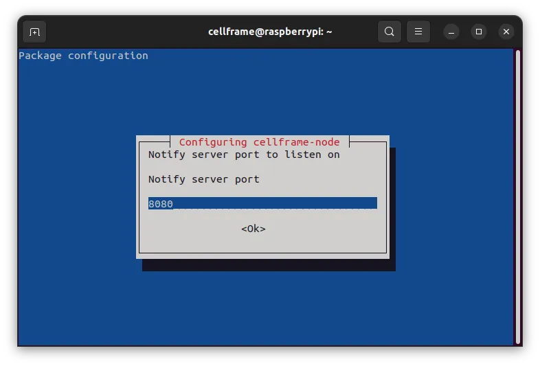 Notify server port: Default is 8080, can be kept on default setting.